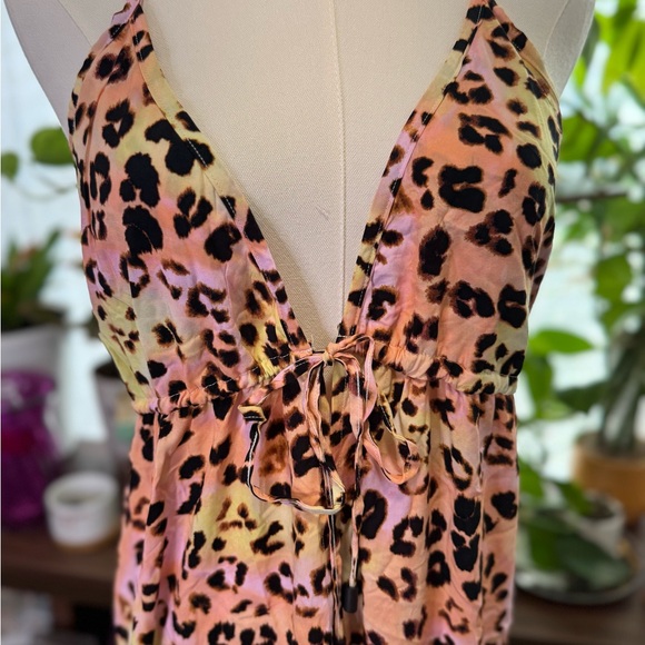 Bar III Animal Print V-Neck Dress - Picture 1 of 5